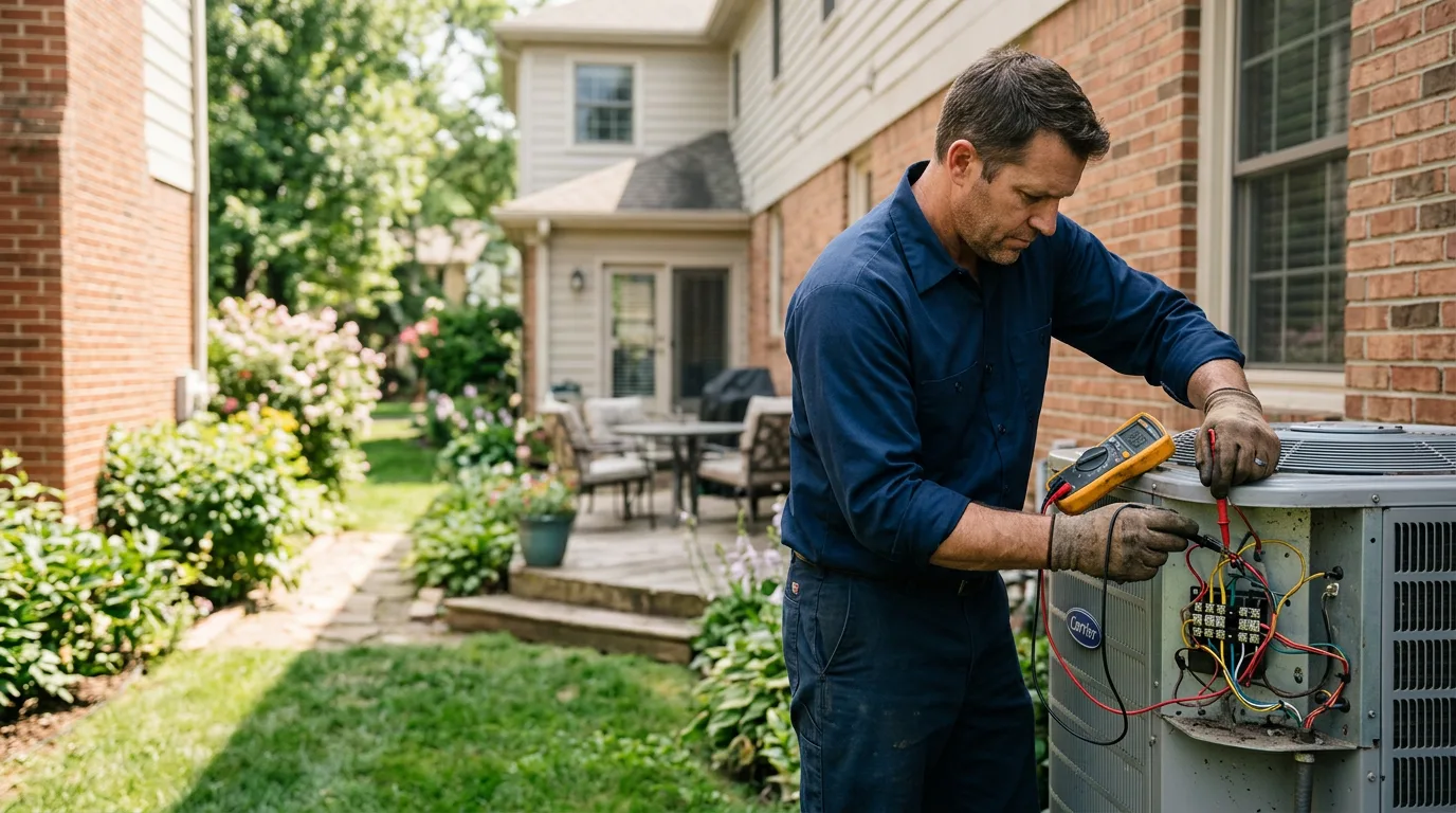 HVAC technician working near Lafayette, CO